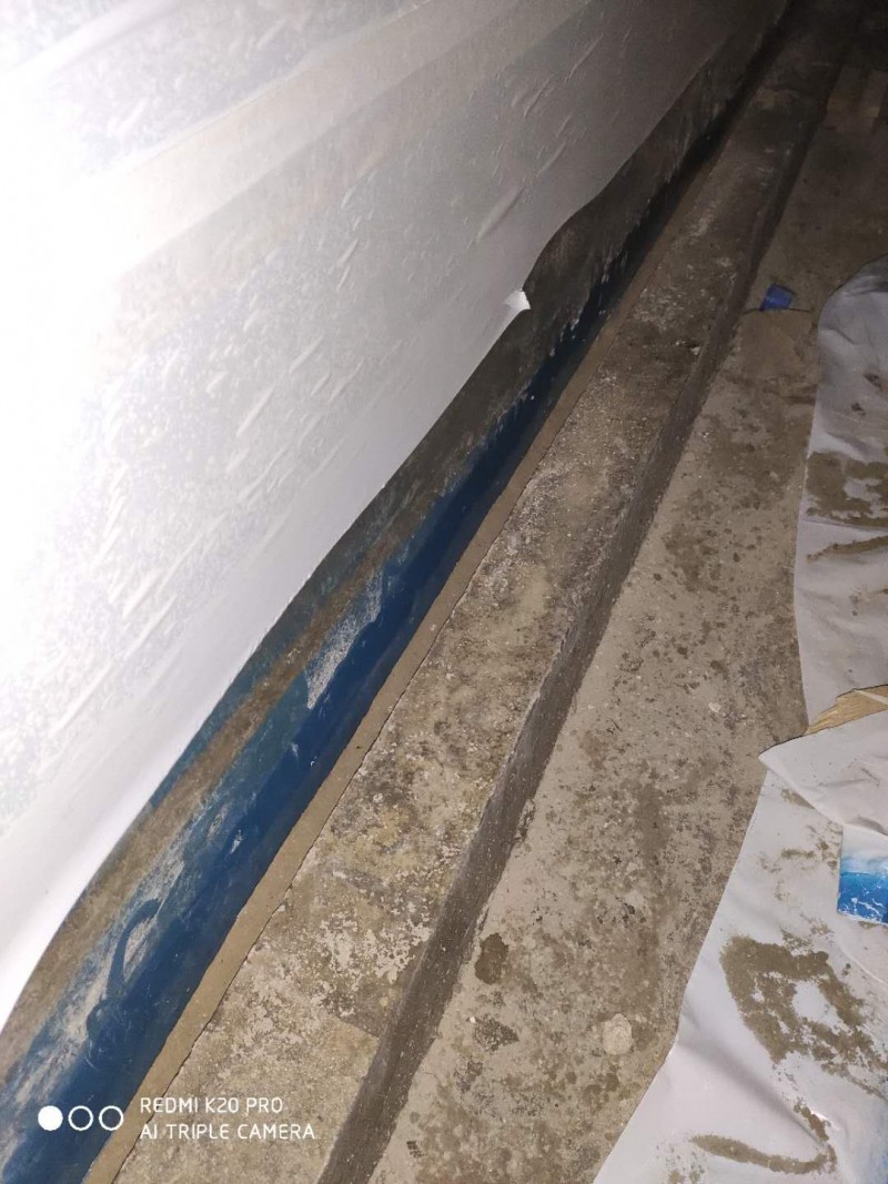 廣西南寧亞克力泳池中亞克力板與混凝土的防水施工
